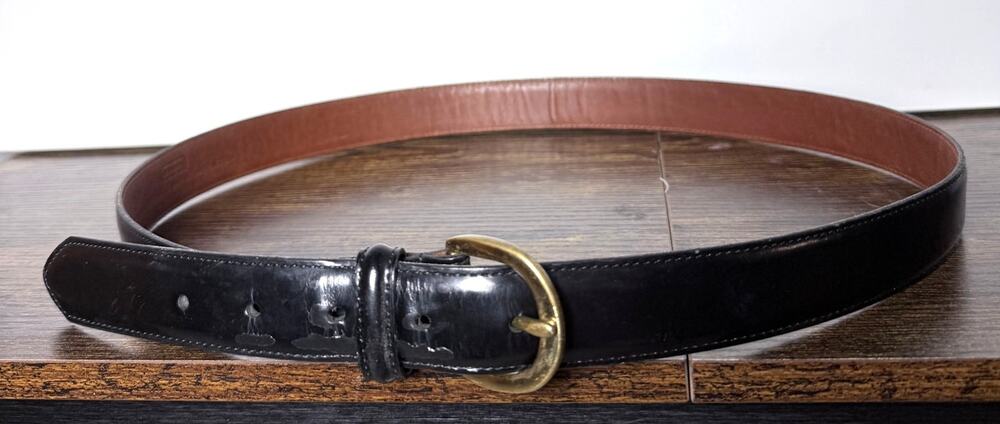 Coach Brown Leather Belt Solid Brass Buckle Costa Rica